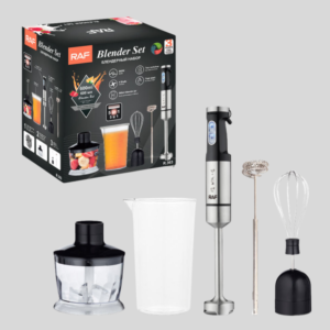 Blender – Raf Blender Set – Hand Blender 5 In 1 – Multi Function Food Processor – Chopper – Milk Frother – Egg Beater – 600ml Capacity – Stainless Steel – Powerful Motor – Easy To Clean – Durable Design – Kitchen Appliance
