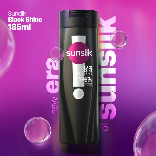SUNSILK – BLACK SHINE SHAMPOO – 185ML