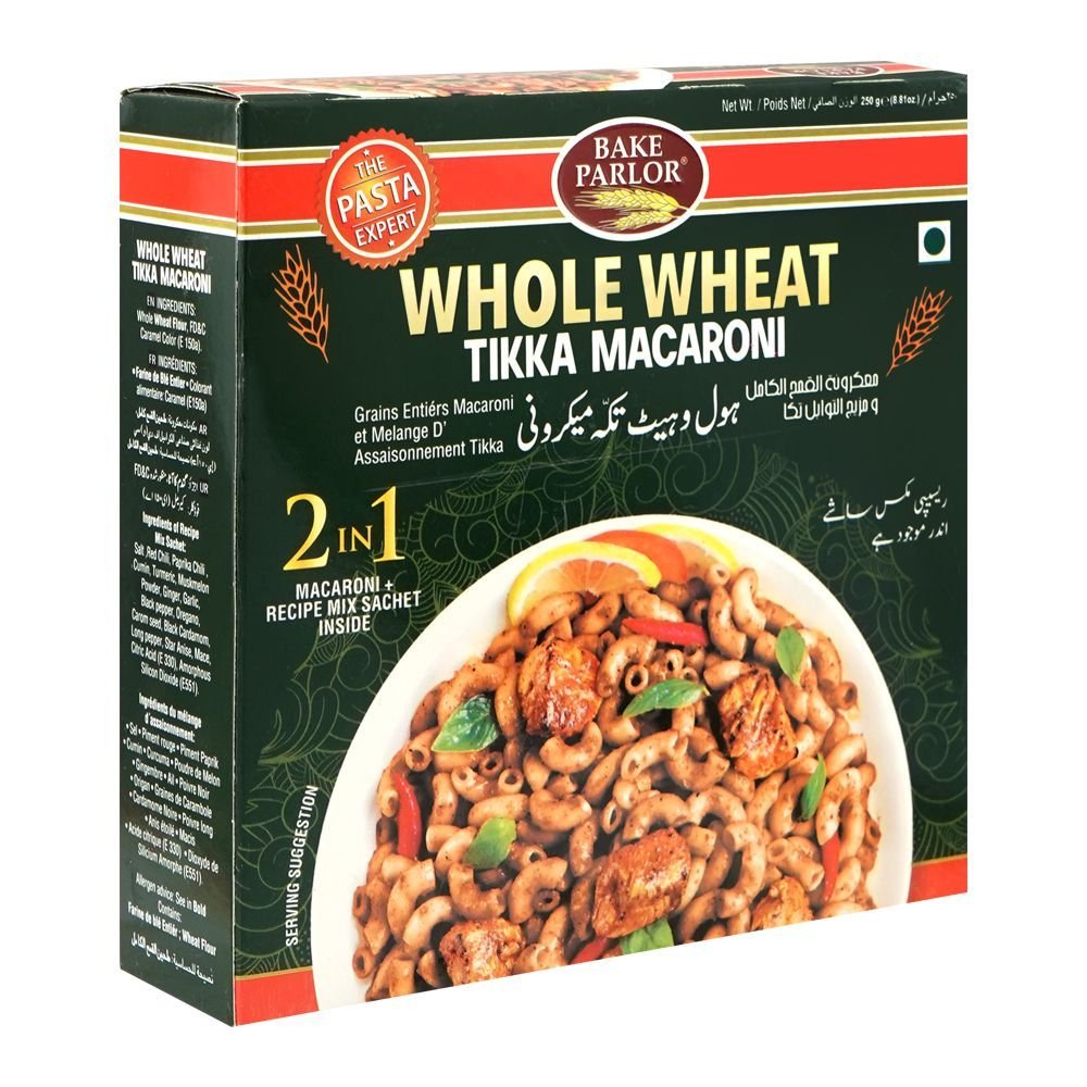 BAKE PARLOR WHOLE WHEAT TIKKA MACARONI 210G
