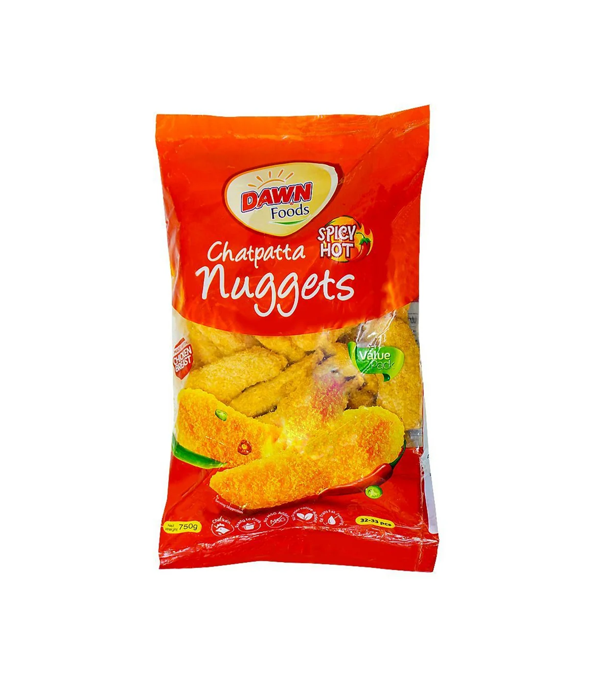 DAWN CHATPATTA NUGGETS 750GM 32-33PCS