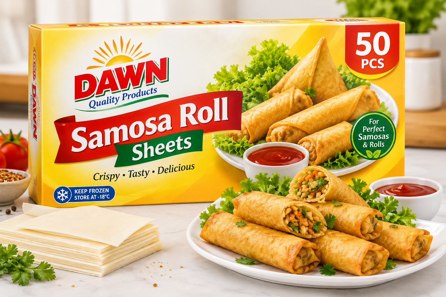 DAWN SAMOSA ROLL SHEETS 50PCS
