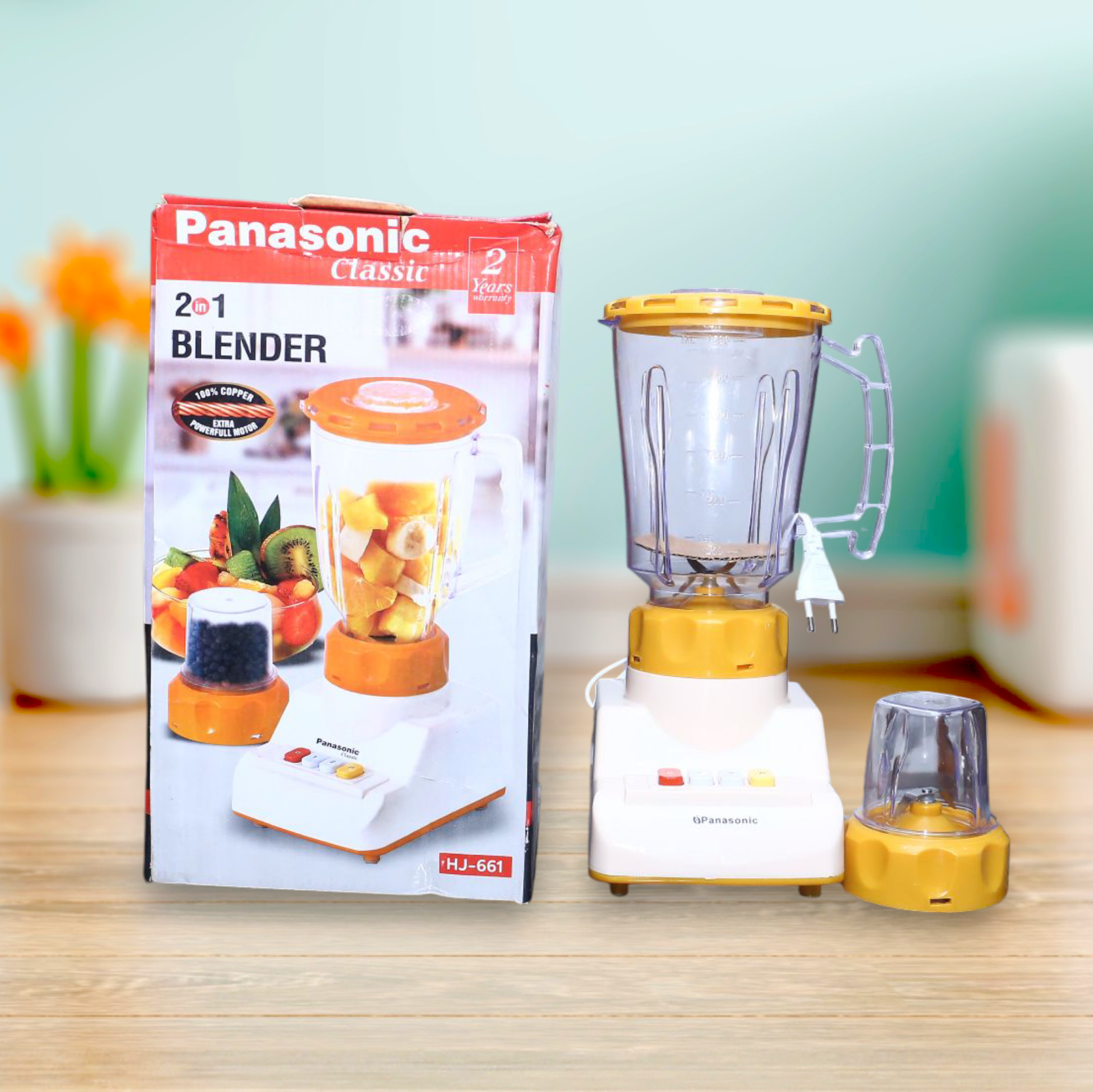 Panasonic Standard Quality 2 IN 1 juicer blender machine in full copper winding.