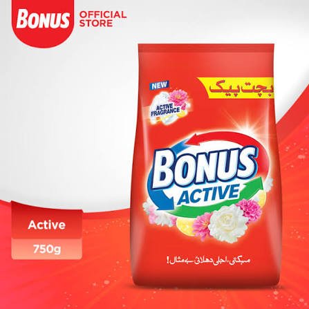 Bonus Active 750g – Detergent Washing Powder