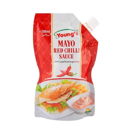 YOUNGS MAYO RED CHILLI SAUCE 200ML