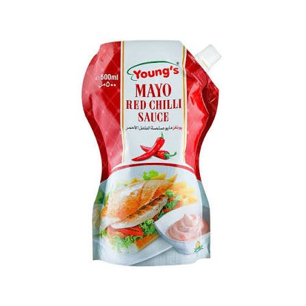 YOUNGS MAYO RED CHILLI SAUCE 500ML