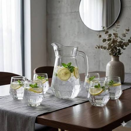DELI GLASSWARE JUG 1.3L EH1028