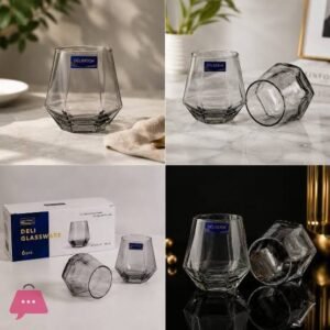 DELI GLASSWARE 6PCS 280ML JS1010-3