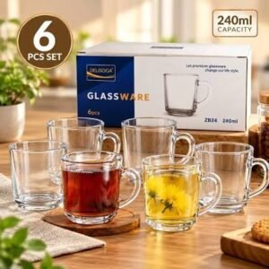 DELI GLASSWARE CUP 6PCS 220ML ZB268-